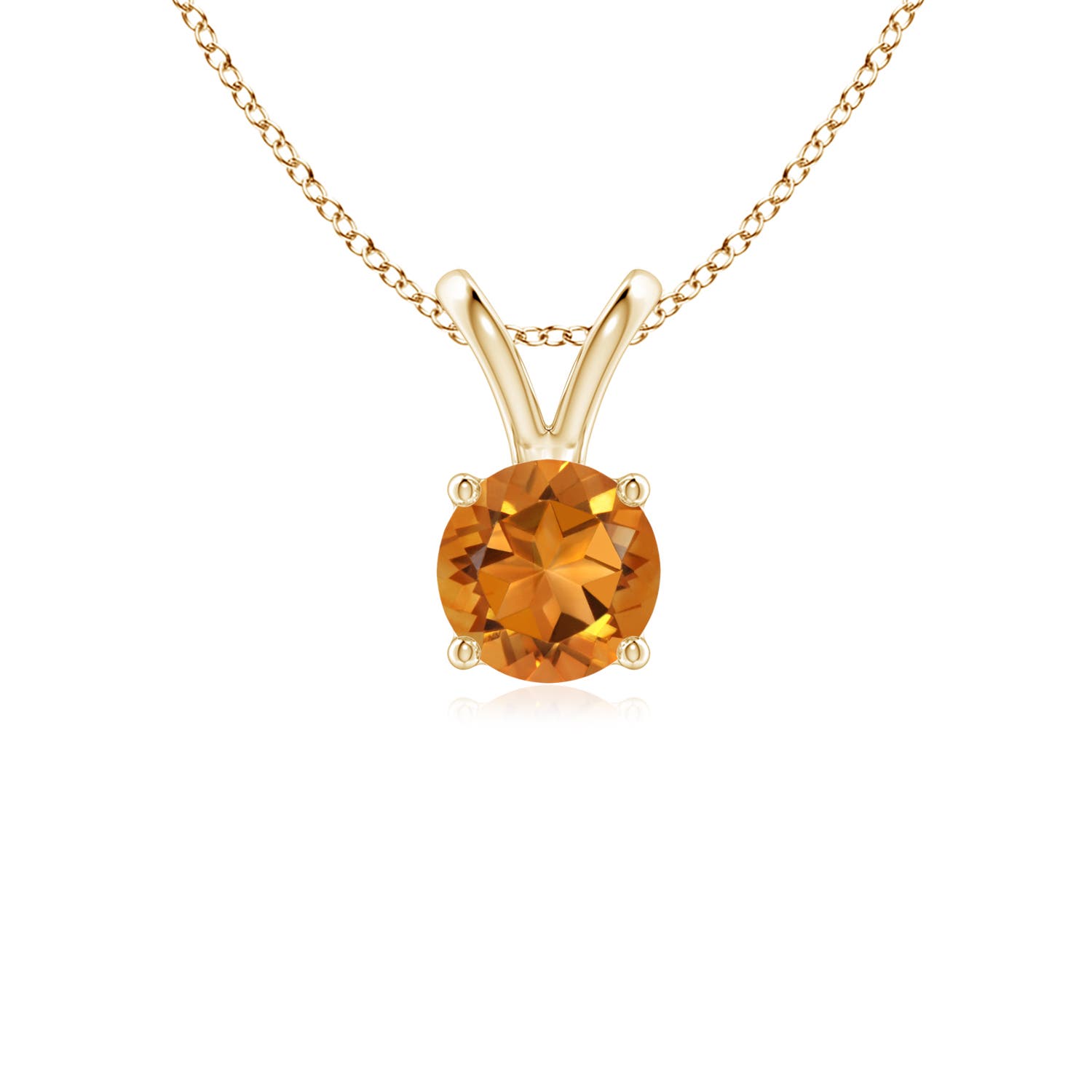 AAA - Citrine / 0.45 CT / 14 KT Yellow Gold