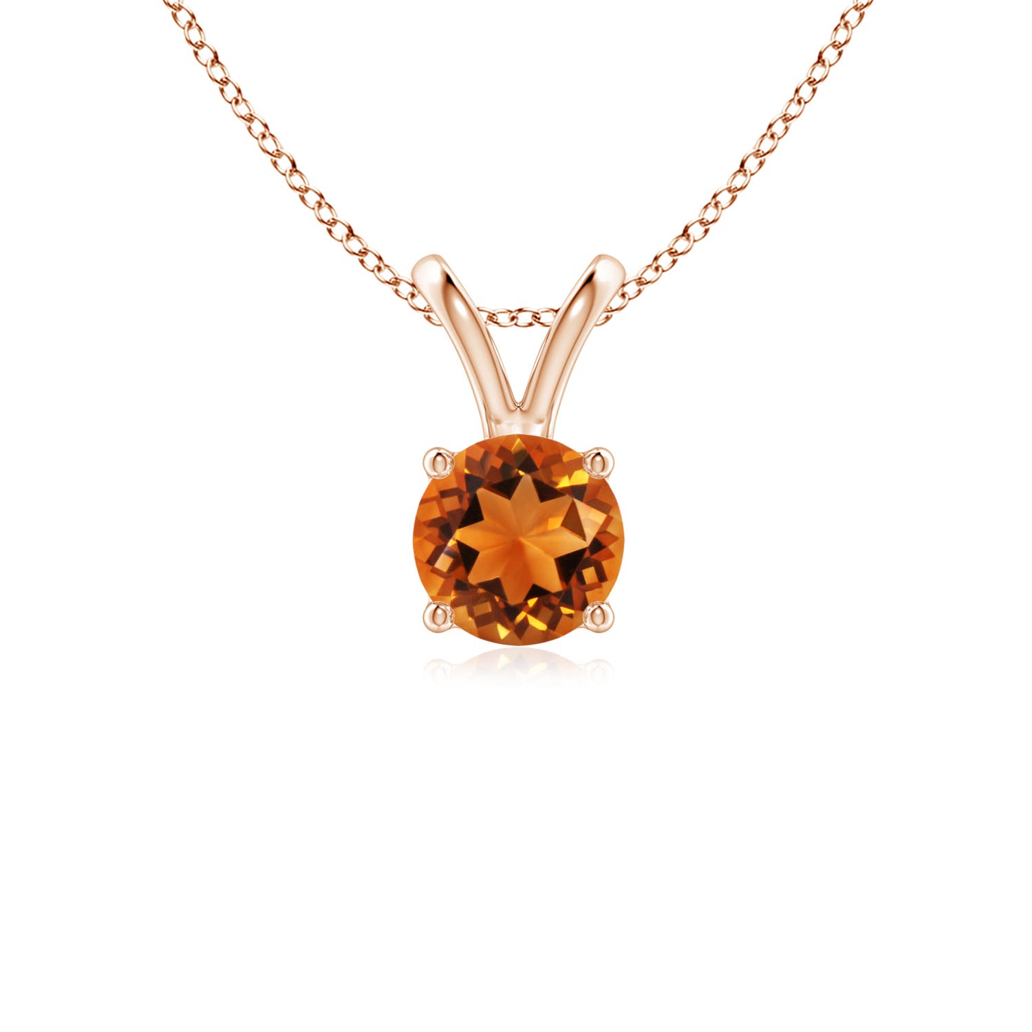 AAAA - Citrine / 0.45 CT / 14 KT Rose Gold