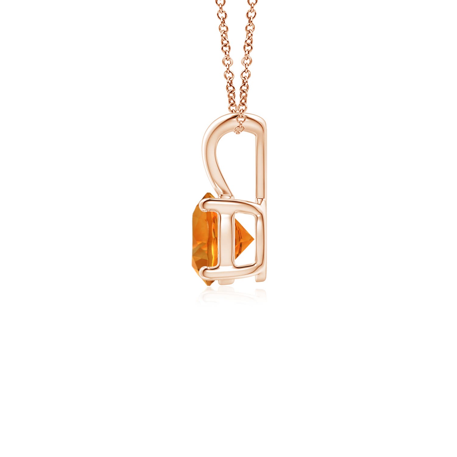 AAAA - Citrine / 0.45 CT / 14 KT Rose Gold