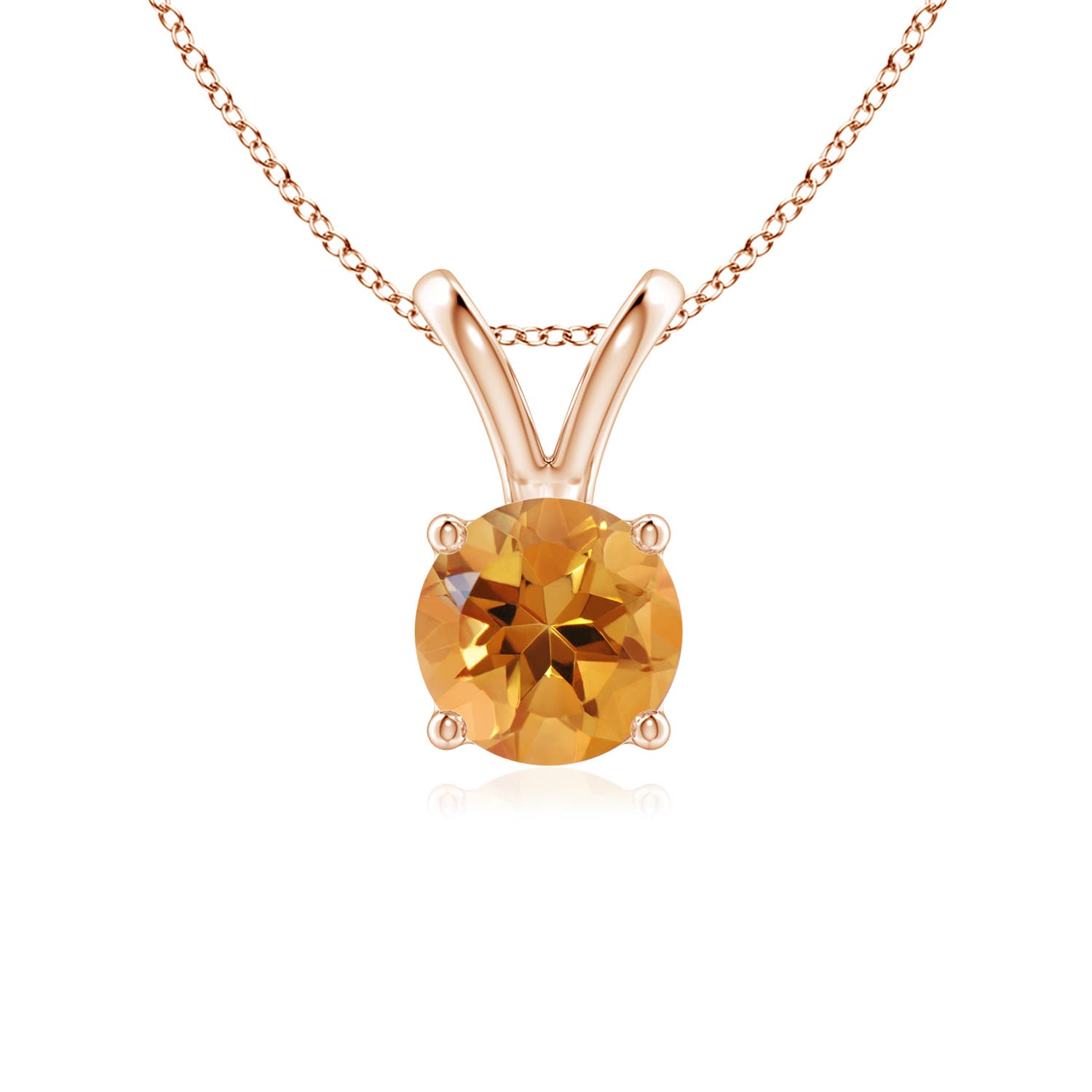 AA - Citrine / 0.7 CT / 14 KT Rose Gold