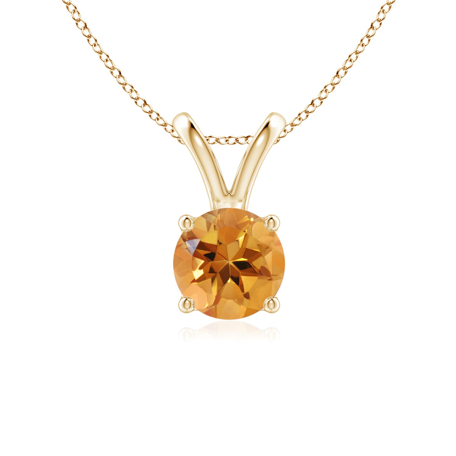 AA - Citrine / 0.7 CT / 14 KT Yellow Gold