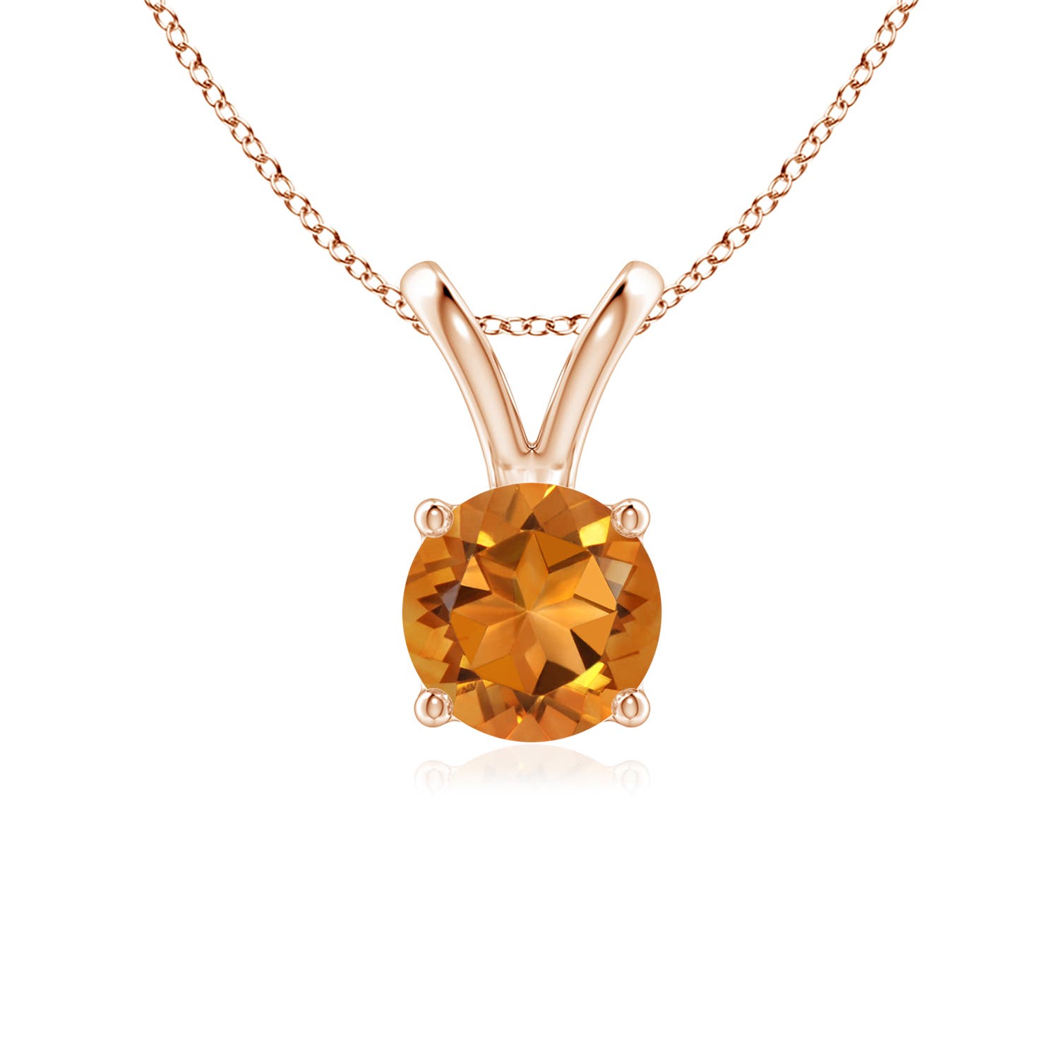 AAA - Citrine / 0.7 CT / 14 KT Rose Gold