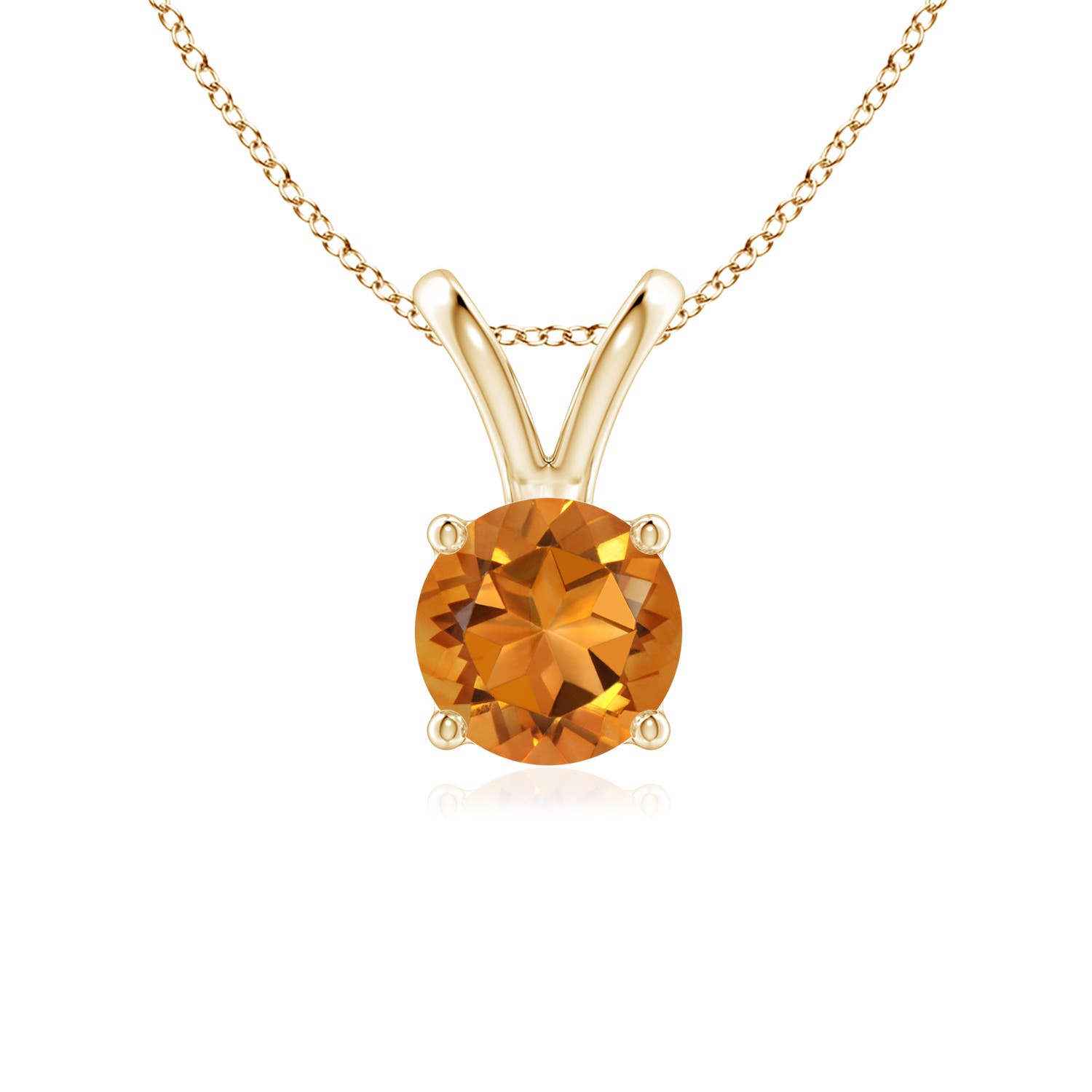 AAA - Citrine / 0.7 CT / 14 KT Yellow Gold