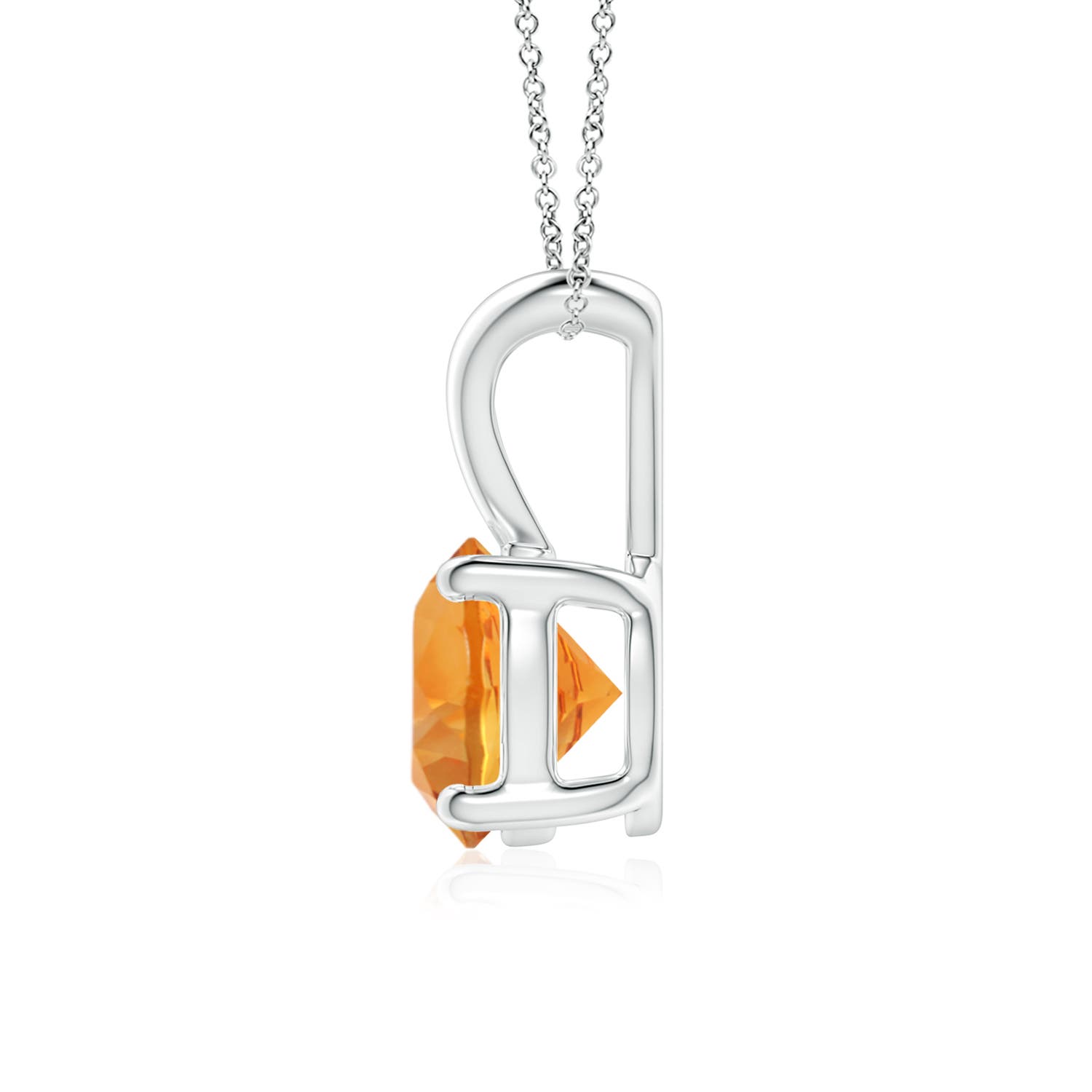 AAA - Citrine / 1.25 CT / 14 KT White Gold