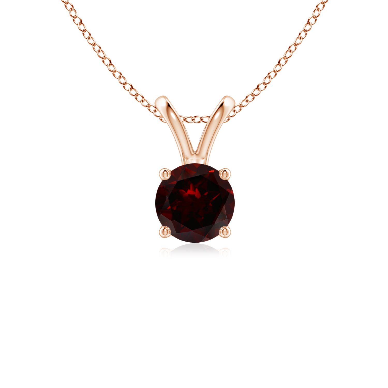 A - Garnet / 0.6 CT / 14 KT Rose Gold