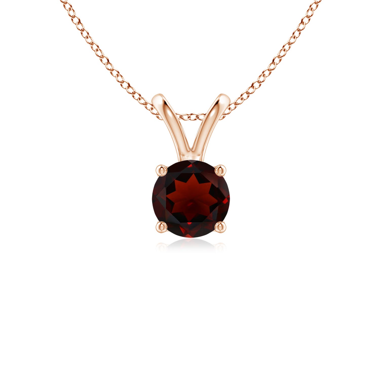 AA - Garnet / 0.6 CT / 14 KT Rose Gold