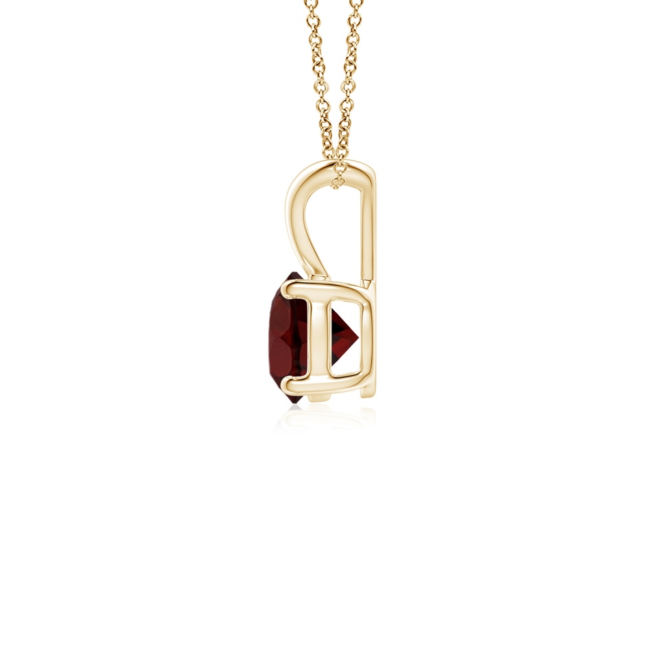 5mm AA V-Bale Round Garnet Solitaire Pendant in Yellow Gold side 199