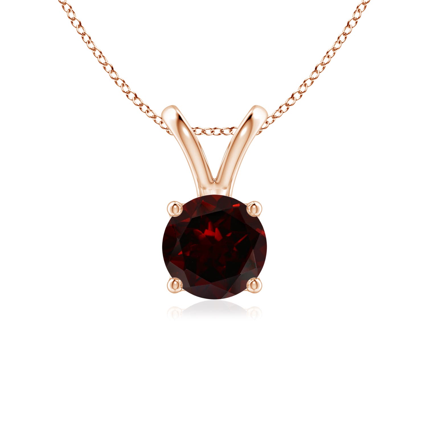 A - Garnet / 1 CT / 14 KT Rose Gold