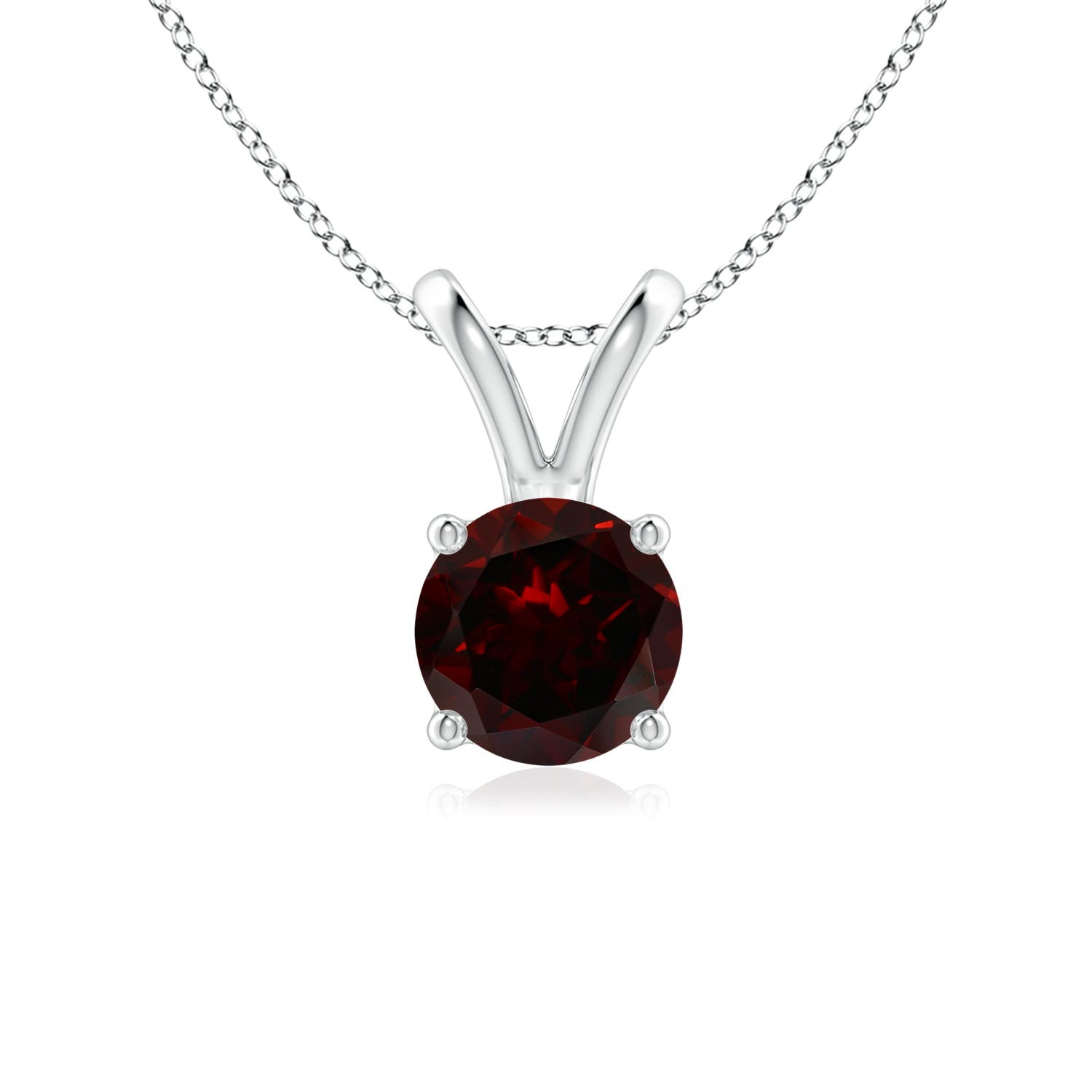 A - Garnet / 1 CT / 14 KT White Gold