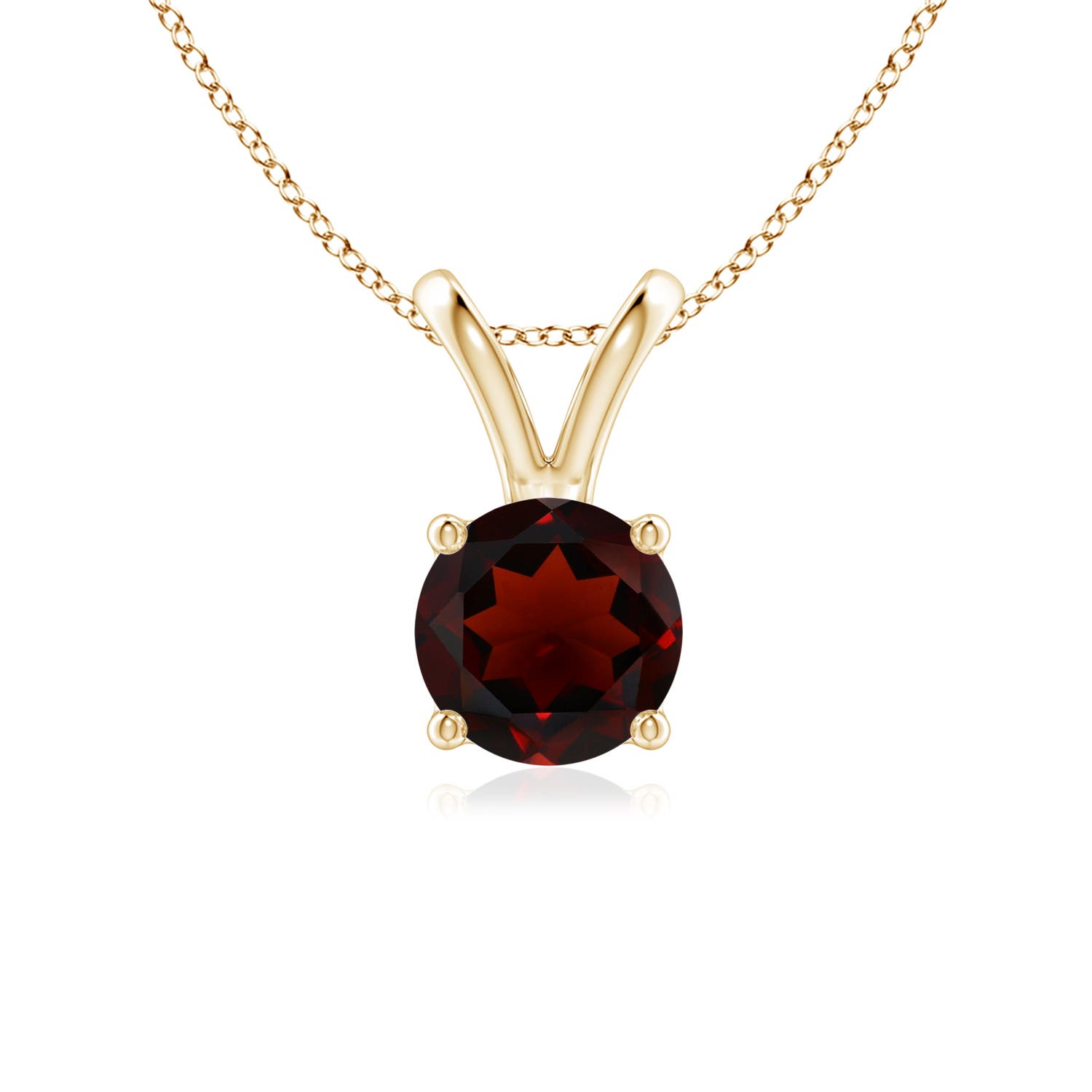 AA - Garnet / 1 CT / 14 KT Yellow Gold