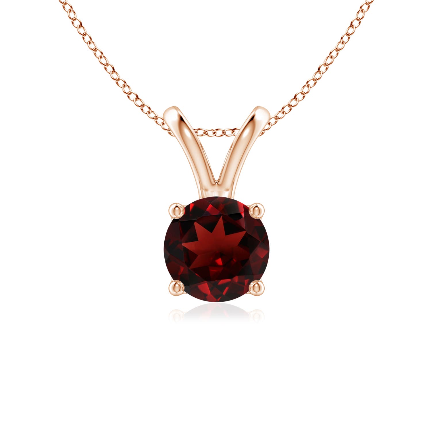 AAA - Garnet / 1 CT / 14 KT Rose Gold