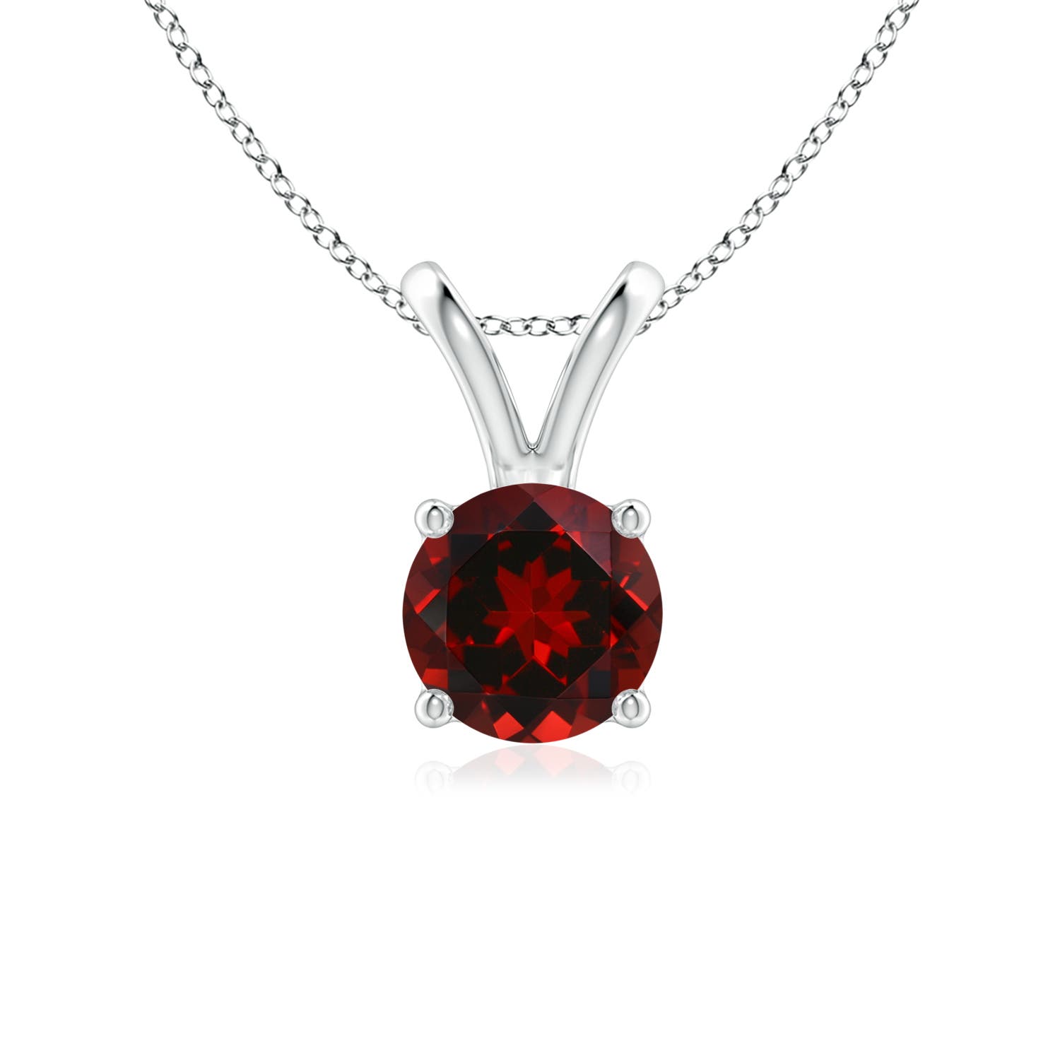 AAAA - Garnet / 1 CT / 14 KT White Gold