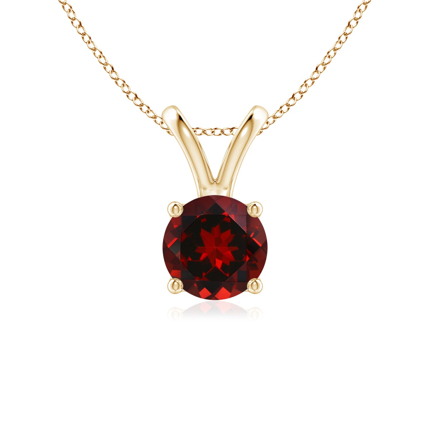 AAAA - Garnet / 1 CT / 14 KT Yellow Gold