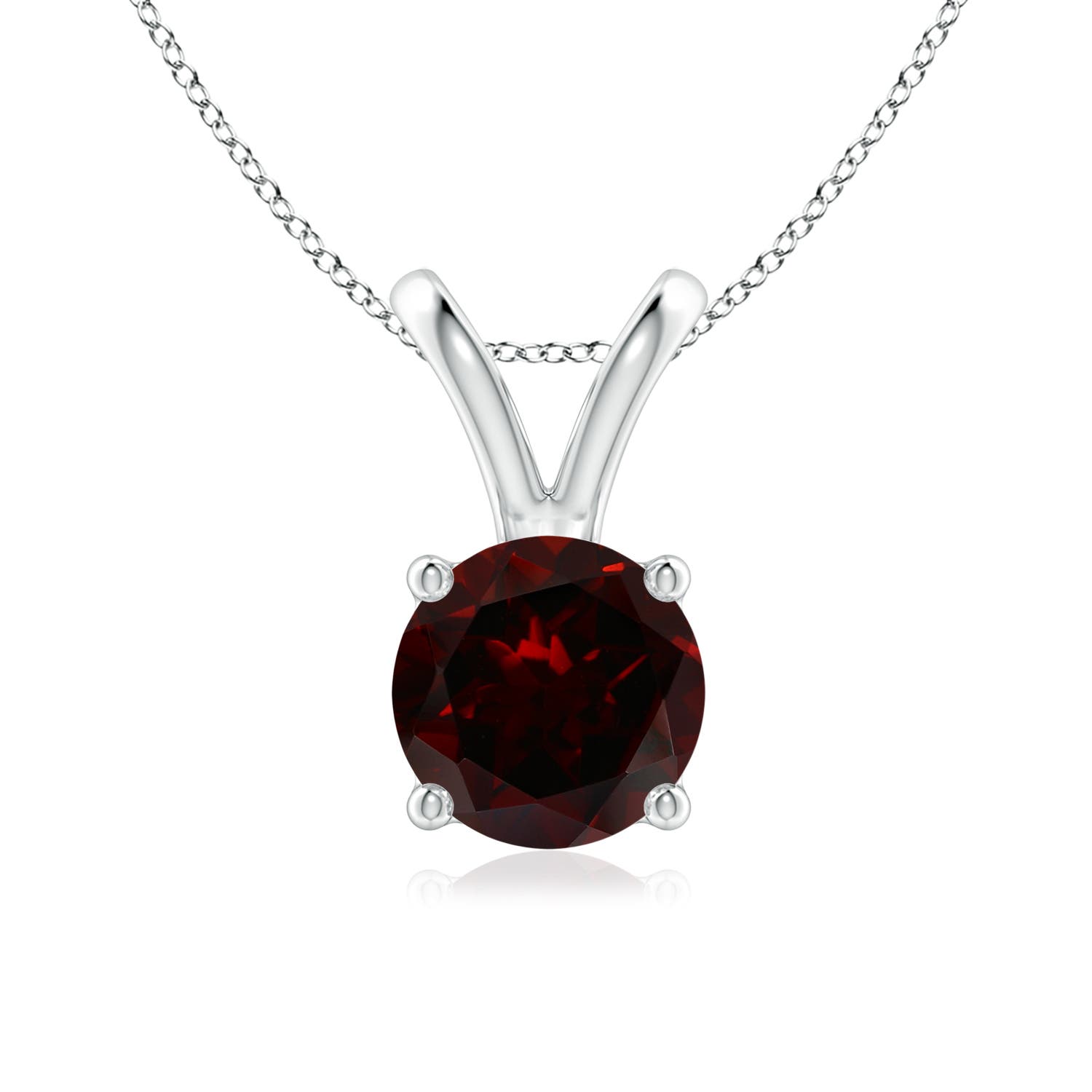 A - Garnet / 1.5 CT / 14 KT White Gold