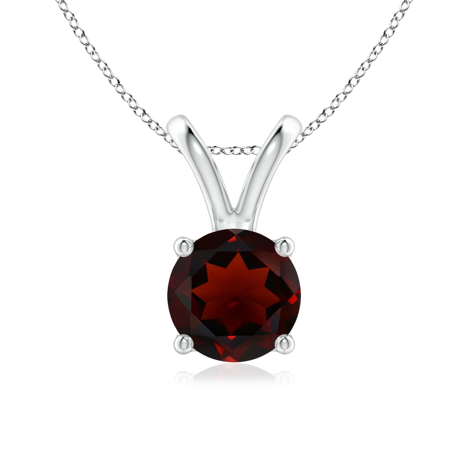 AA - Garnet / 1.5 CT / 14 KT White Gold