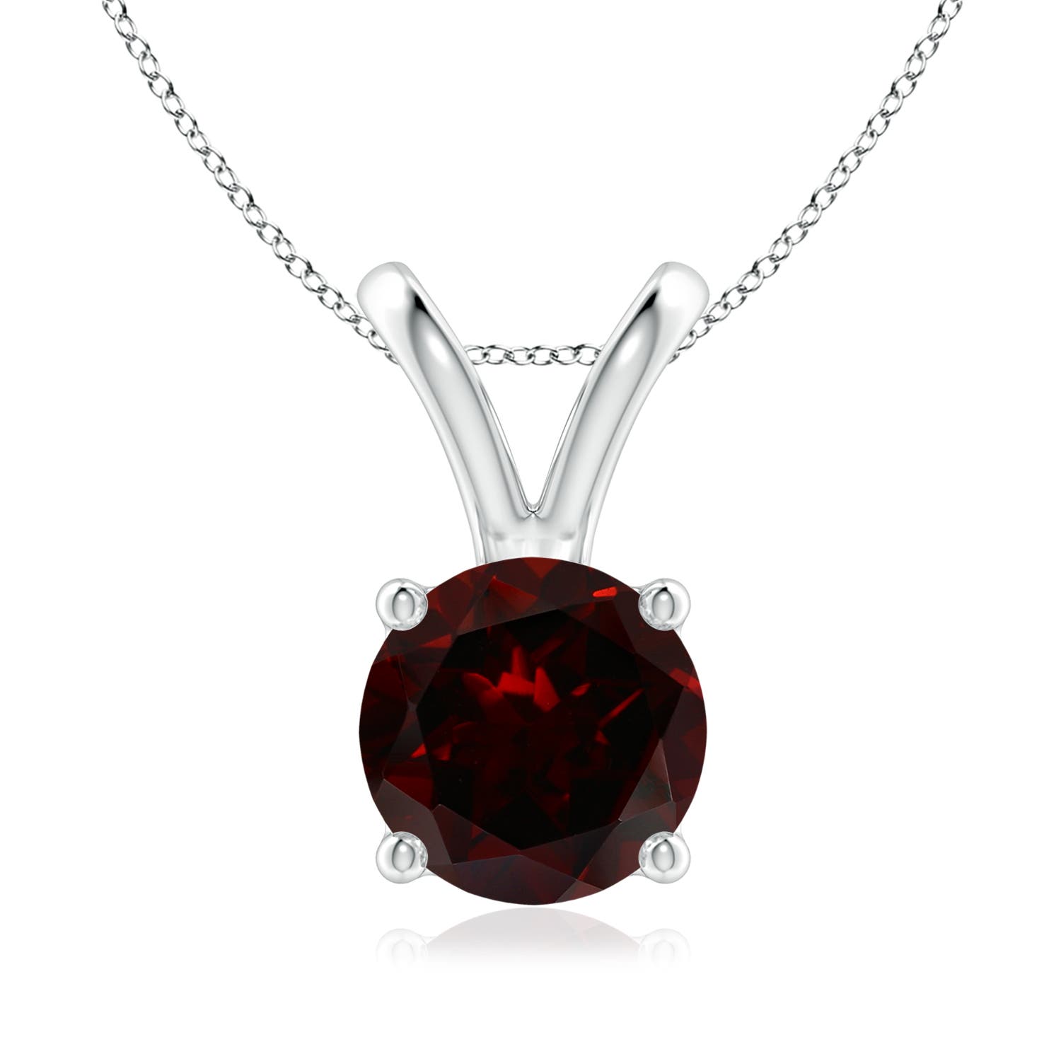 A - Garnet / 2.2 CT / 14 KT White Gold