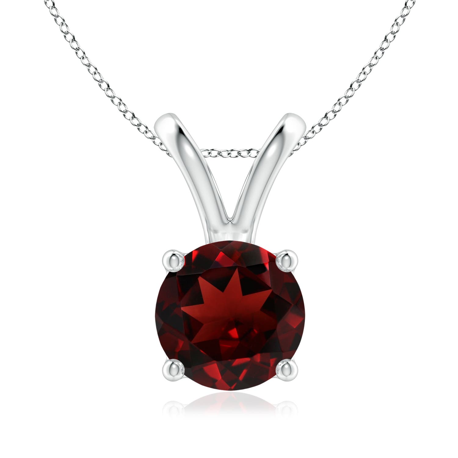 AAA - Garnet / 2.2 CT / 14 KT White Gold