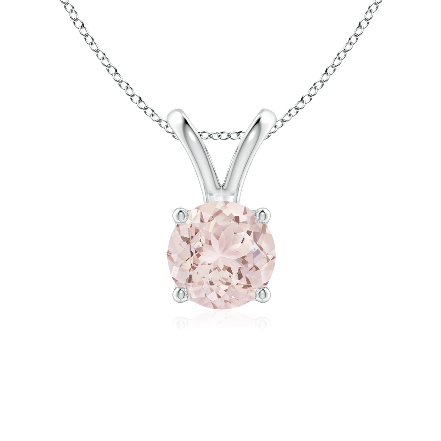 A - Morganite / 0.7 CT / 14 KT White Gold