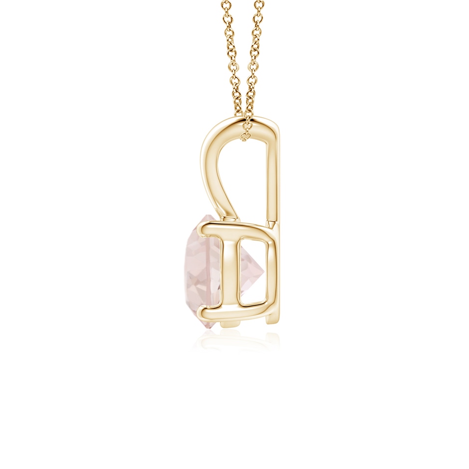 6mm A V-Bale Round Morganite Solitaire Pendant in Yellow Gold side 199