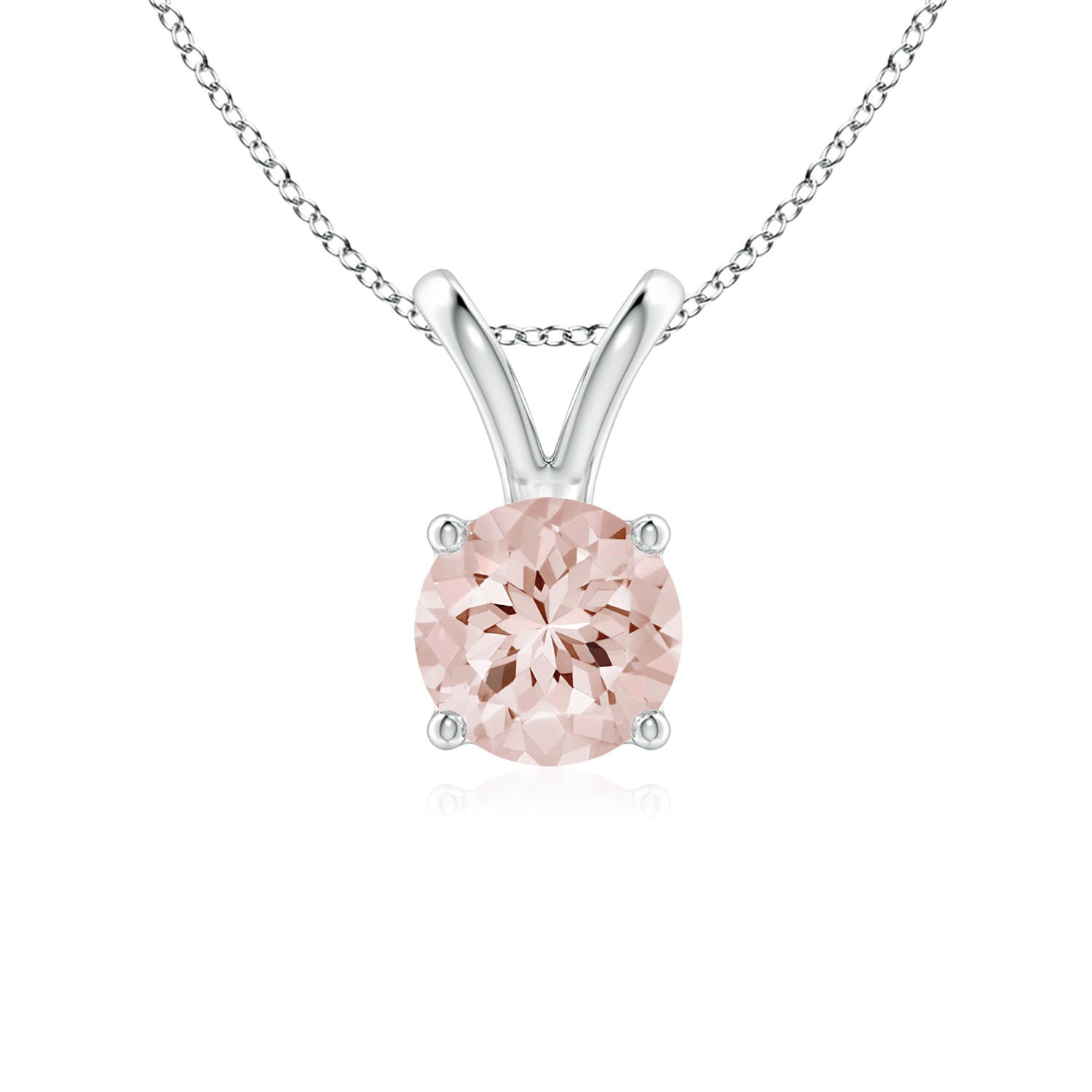 AA - Morganite / 0.7 CT / 14 KT White Gold