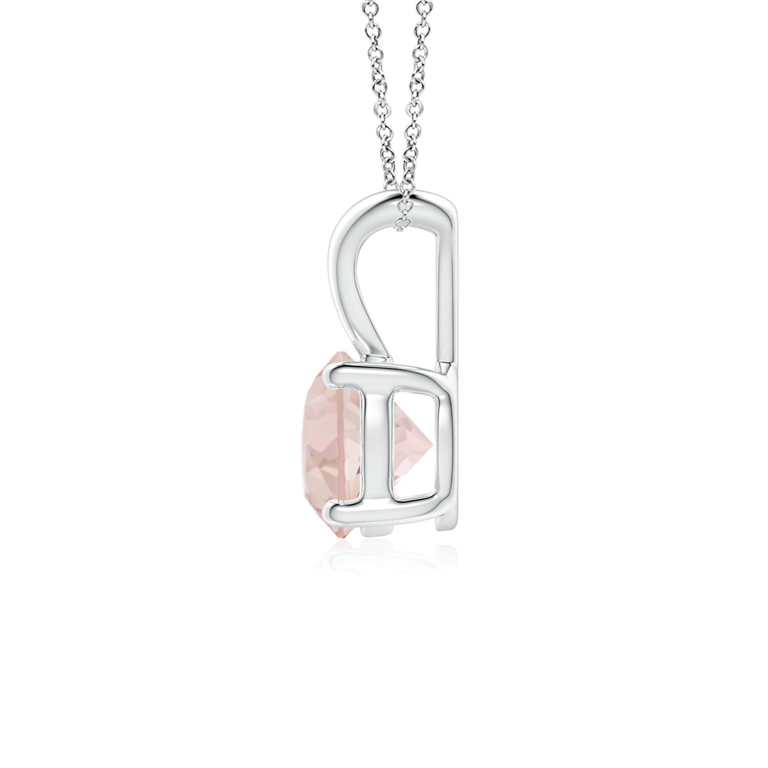 AA - Morganite / 0.7 CT / 14 KT White Gold