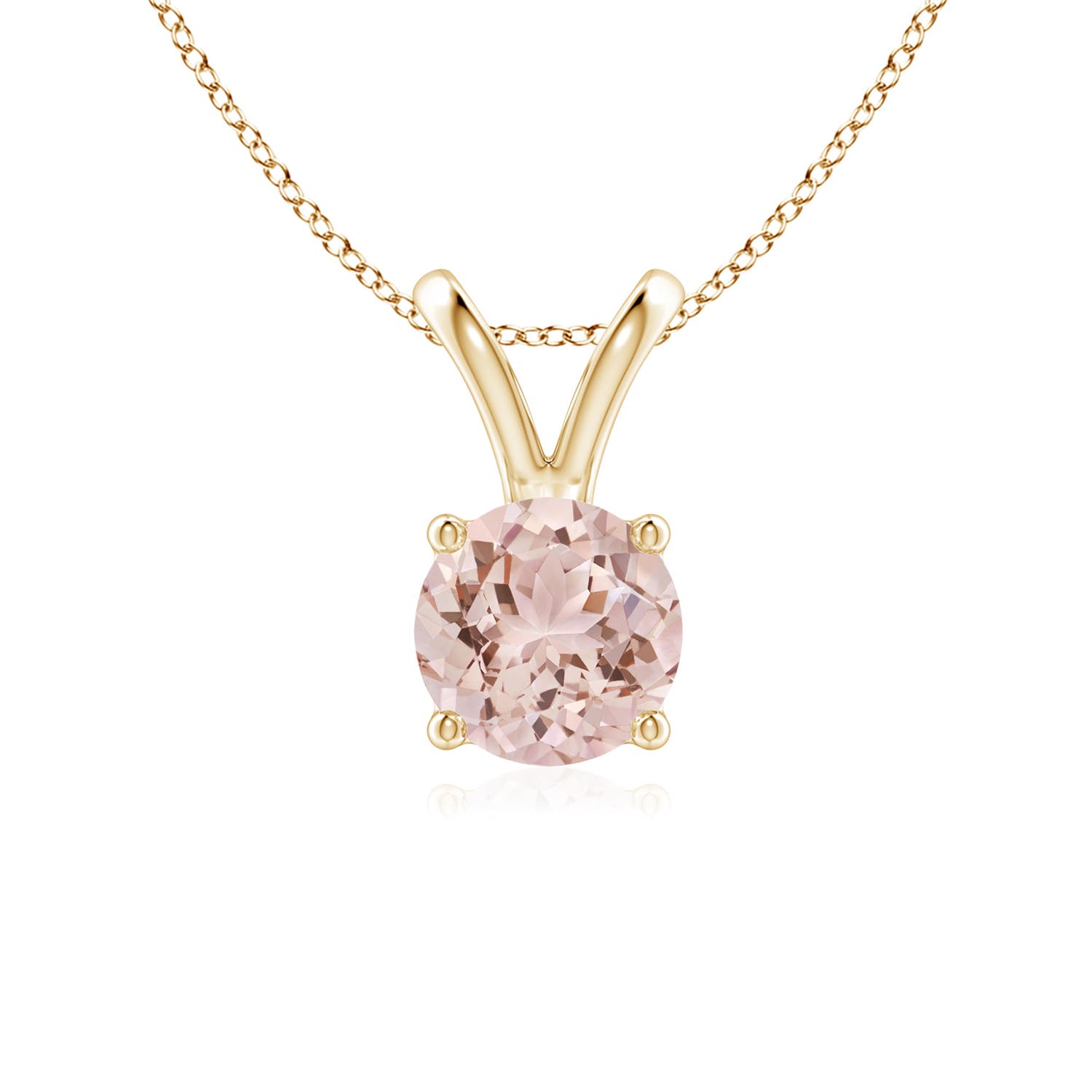 AAA - Morganite / 0.7 CT / 14 KT Yellow Gold