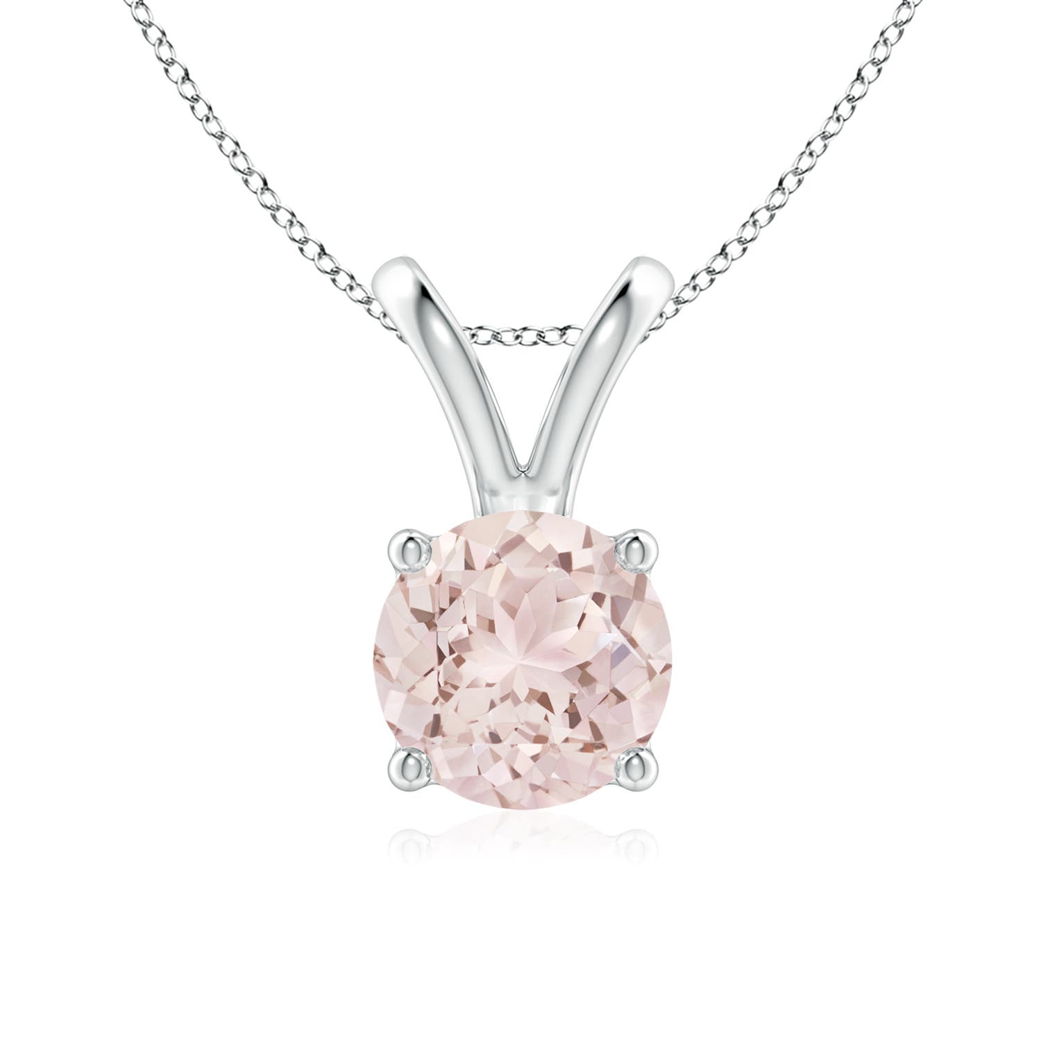 A - Morganite / 1.1 CT / 14 KT White Gold