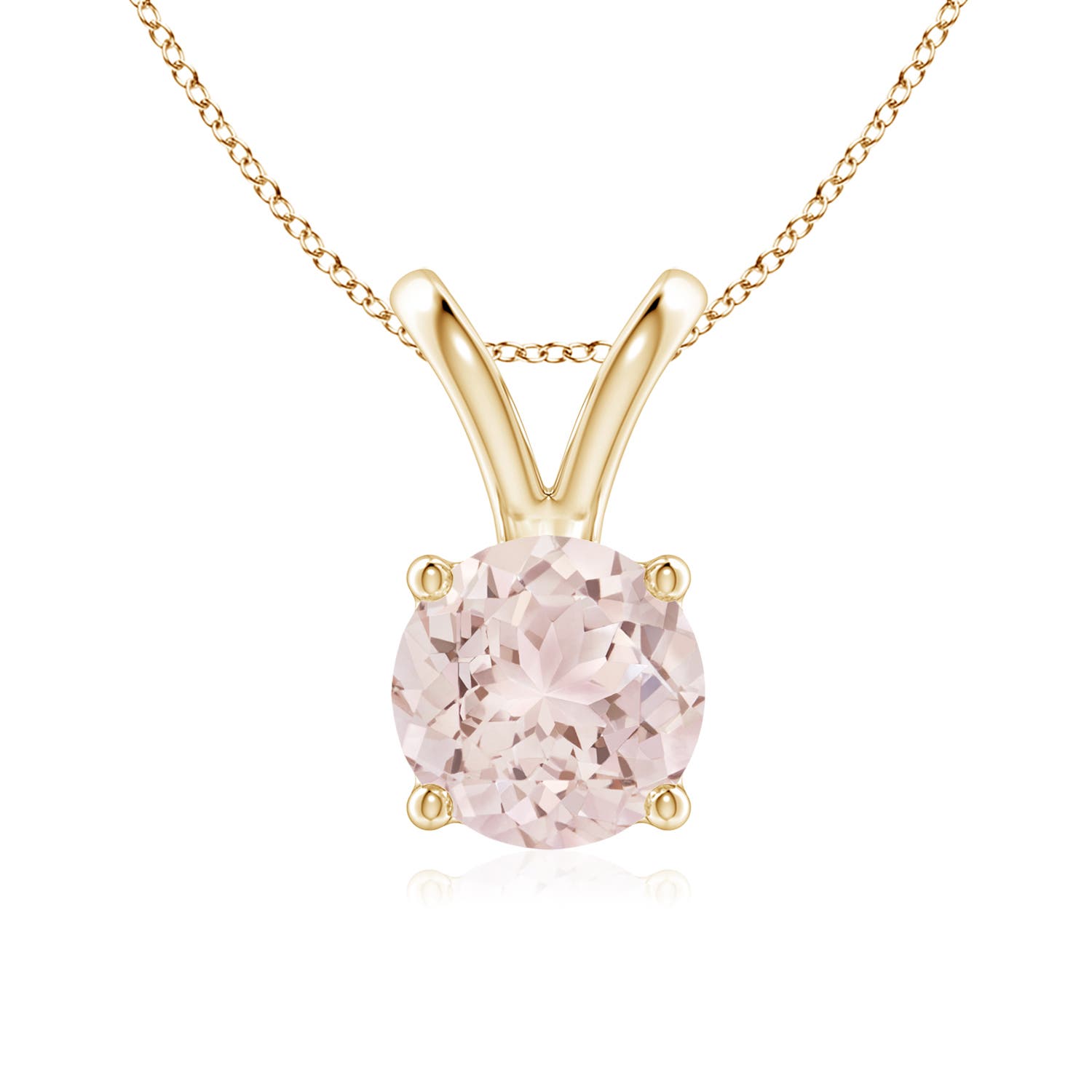 A - Morganite / 1.1 CT / 14 KT Yellow Gold