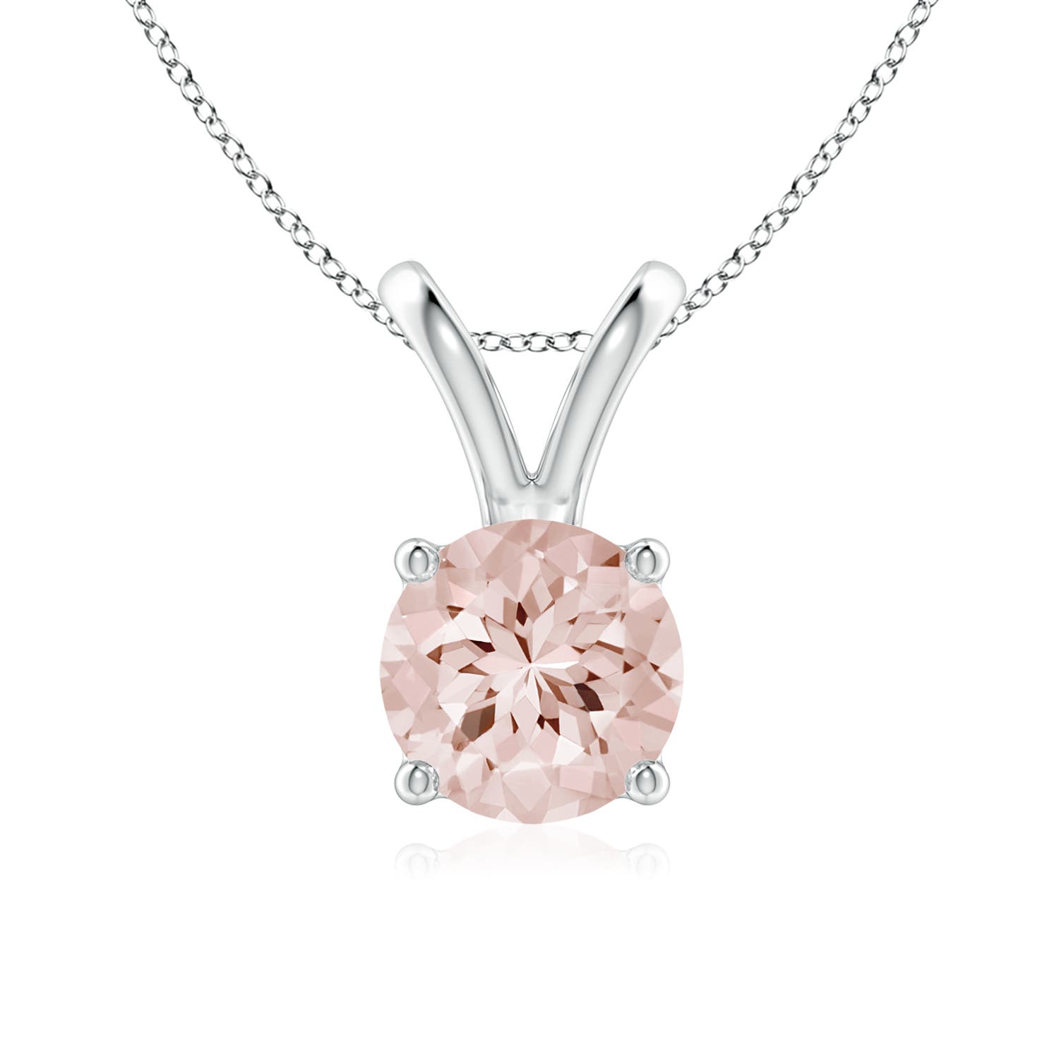 AA - Morganite / 1.1 CT / 14 KT White Gold