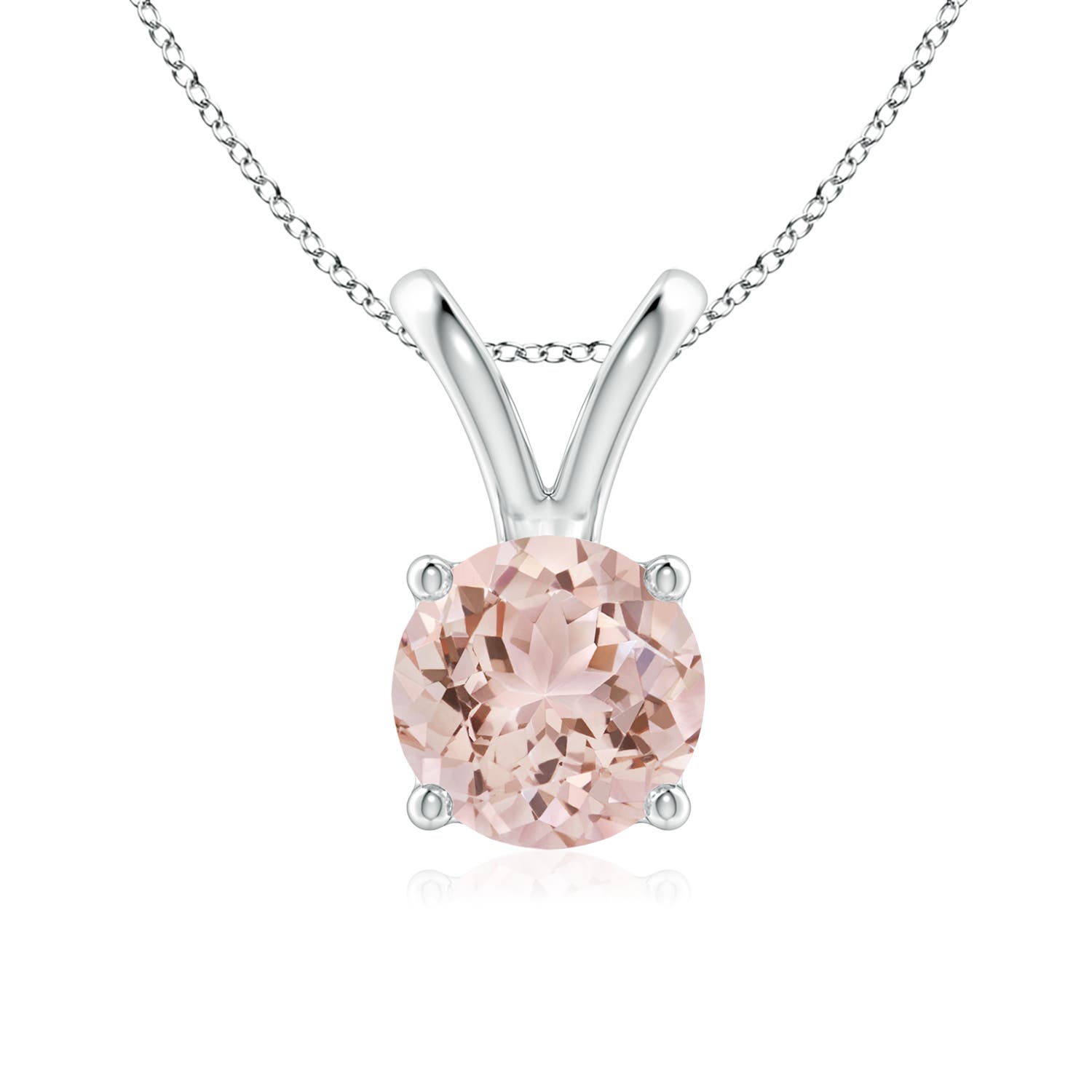 AAA - Morganite / 1.1 CT / 14 KT White Gold