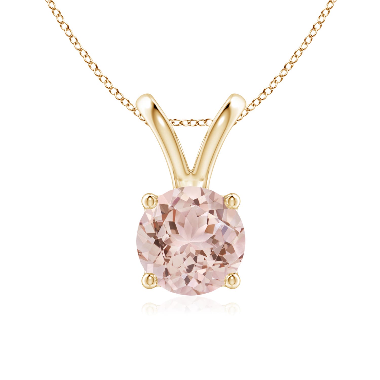 AAA - Morganite / 1.1 CT / 14 KT Yellow Gold