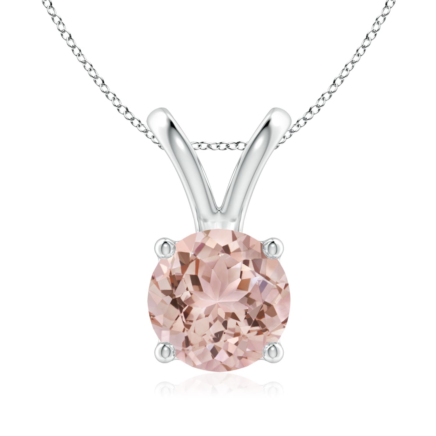 AAA - Morganite / 1.65 CT / 14 KT White Gold