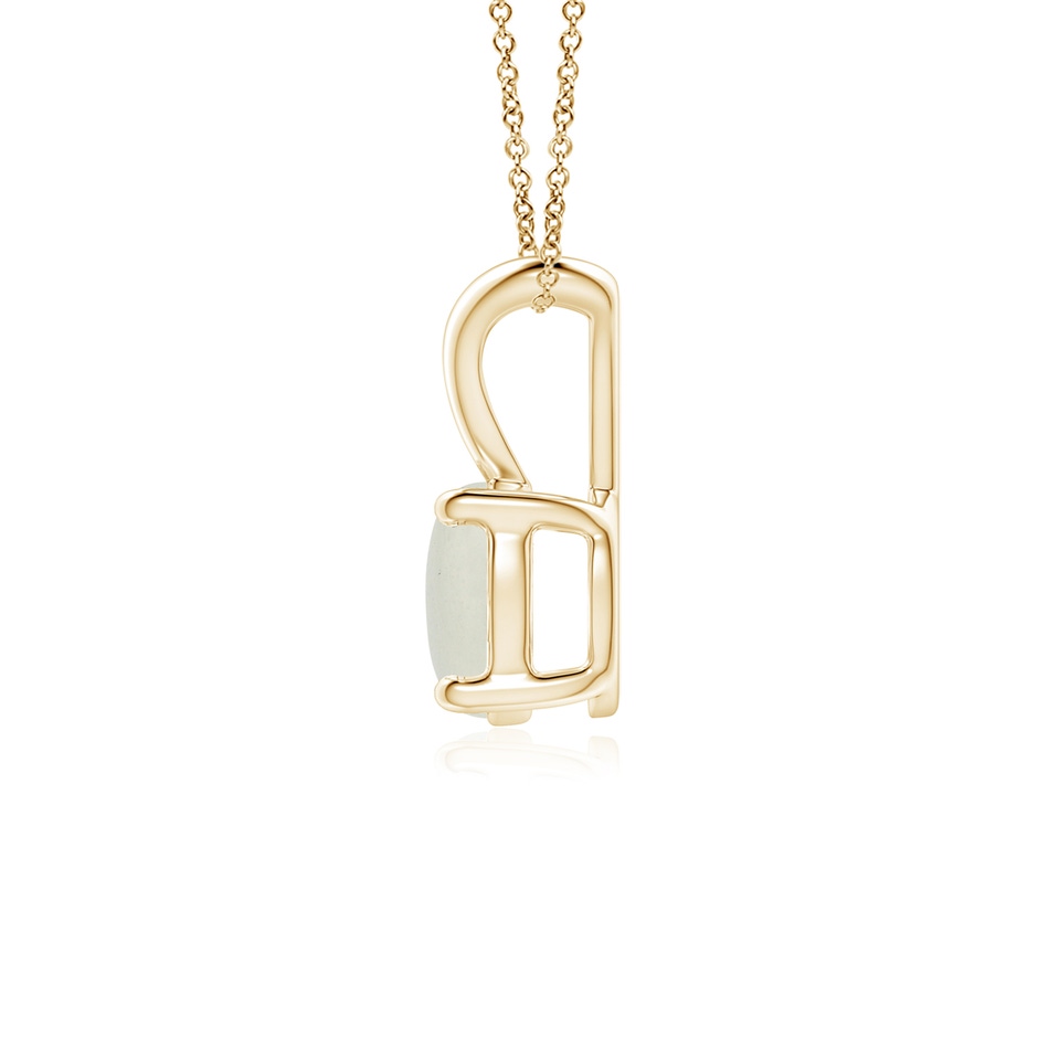 6mm AA V-Bale Round Moonstone Solitaire Pendant in Yellow Gold side 1