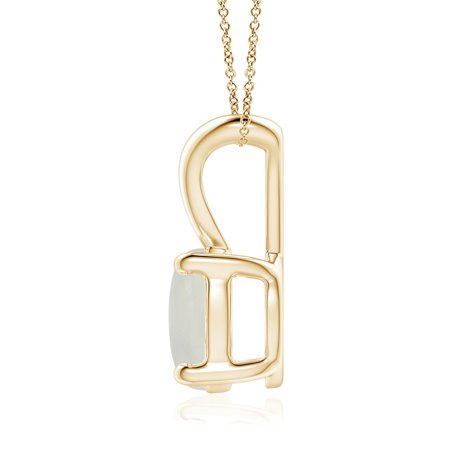 8mm AAA V-Bale Round Moonstone Solitaire Pendant in Yellow Gold side 1