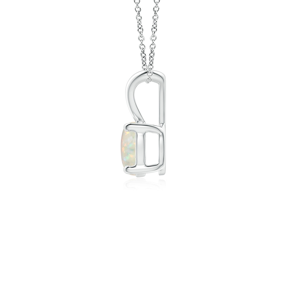 5mm AAA V-Bale Round Opal Solitaire Pendant in S999 Silver side 199