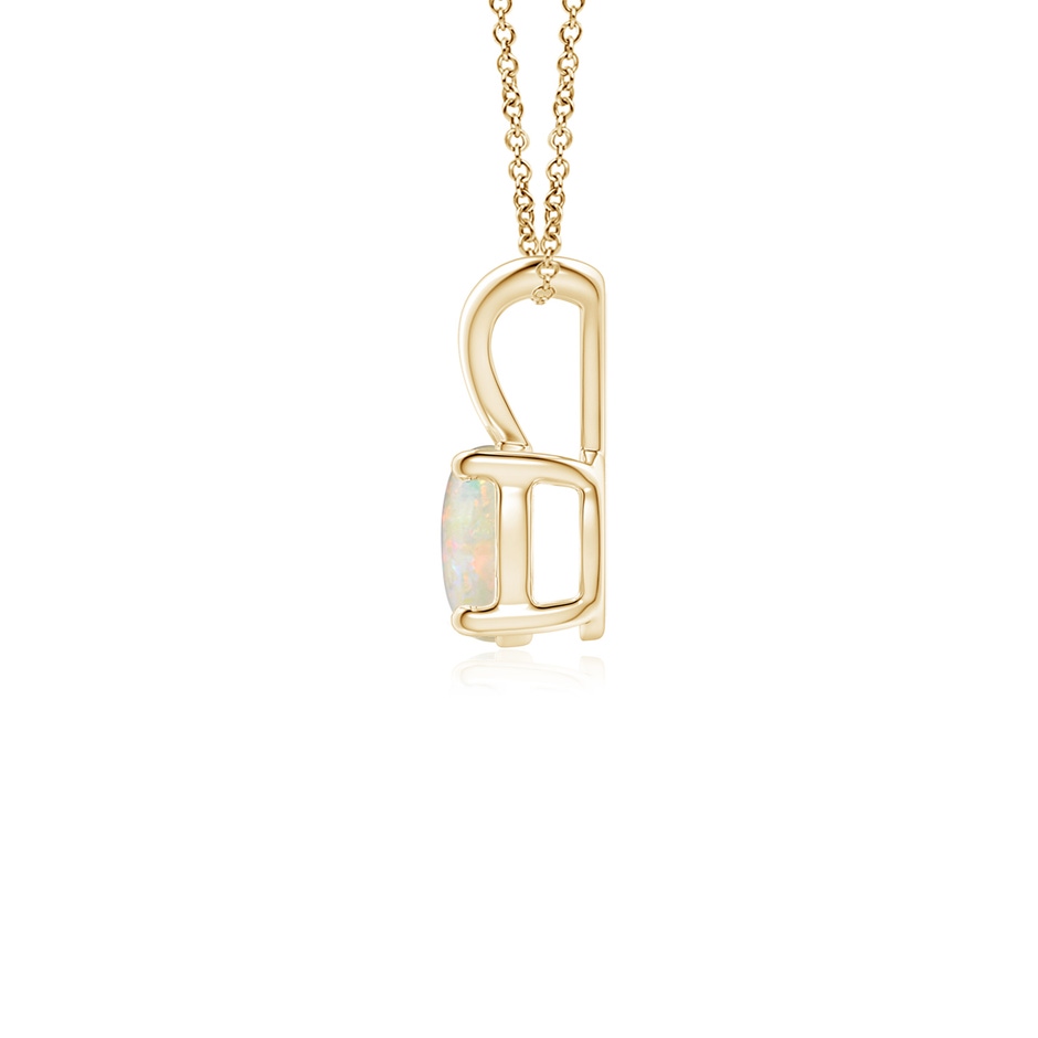 5mm AAAA V-Bale Round Opal Solitaire Pendant in Yellow Gold side 199