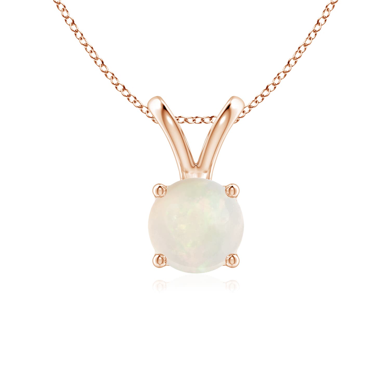 A - Opal / 0.5 CT / 14 KT Rose Gold