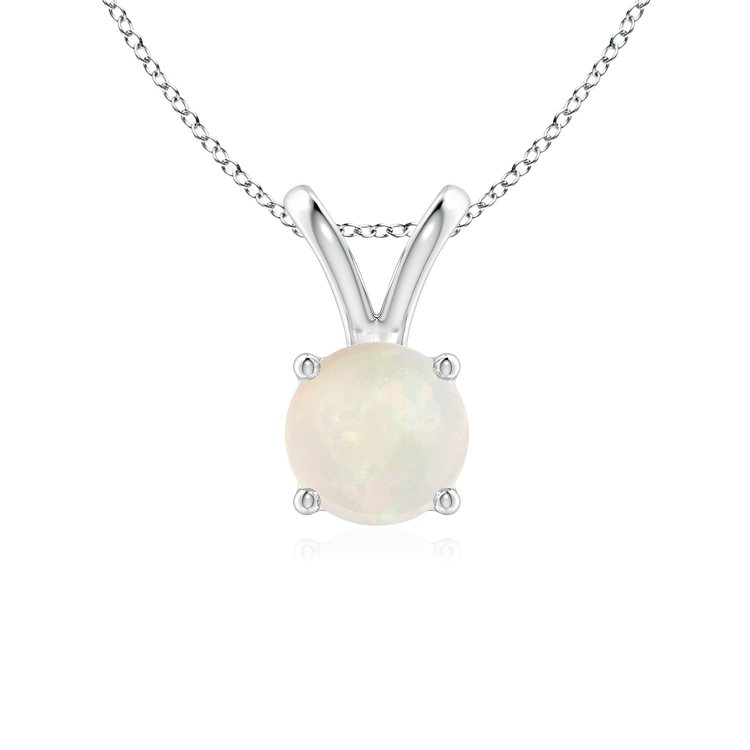 A - Opal / 0.5 CT / 14 KT White Gold