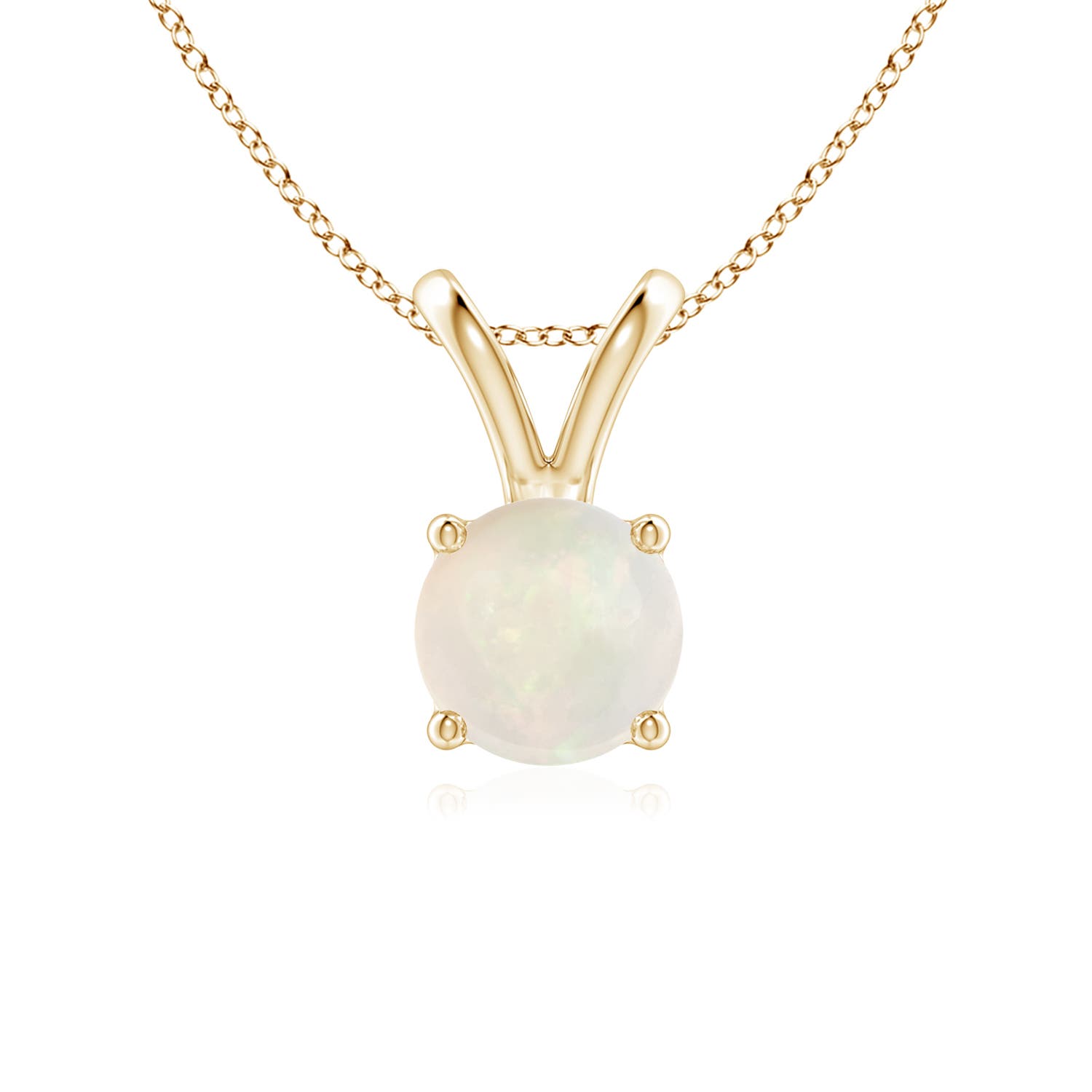 A - Opal / 0.5 CT / 14 KT Yellow Gold