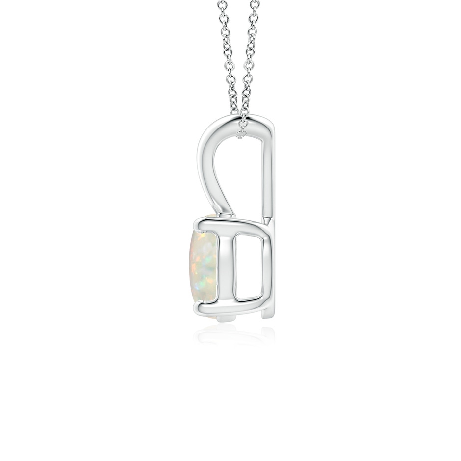 6mm AAA V-Bale Round Opal Solitaire Pendant in S999 Silver side 199