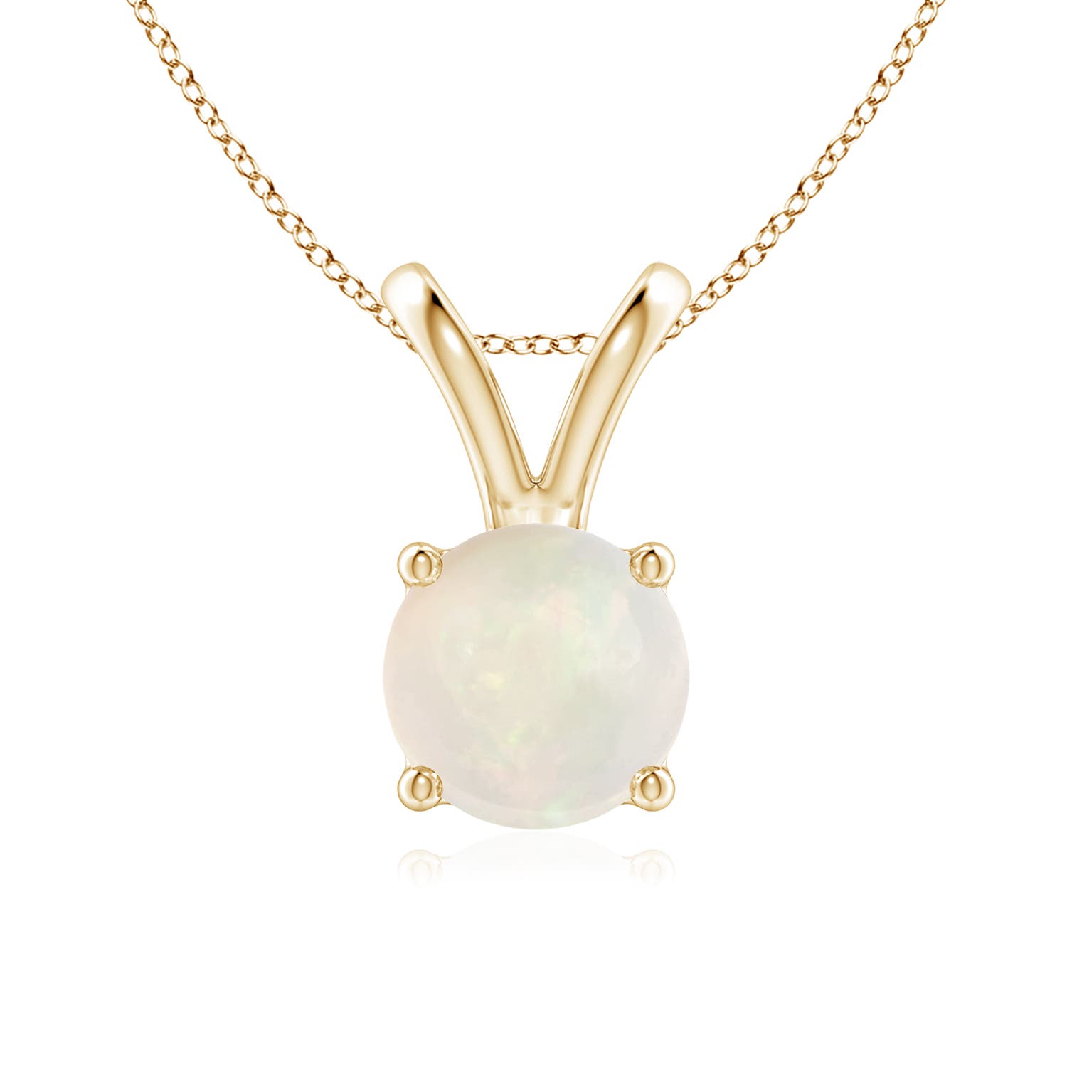 A - Opal / 0.75 CT / 14 KT Yellow Gold