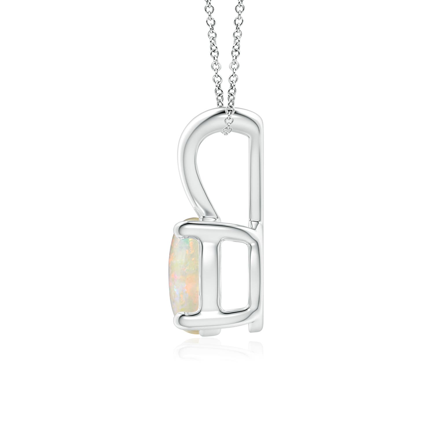 AAAA - Opal / 0.75 CT / 14 KT White Gold