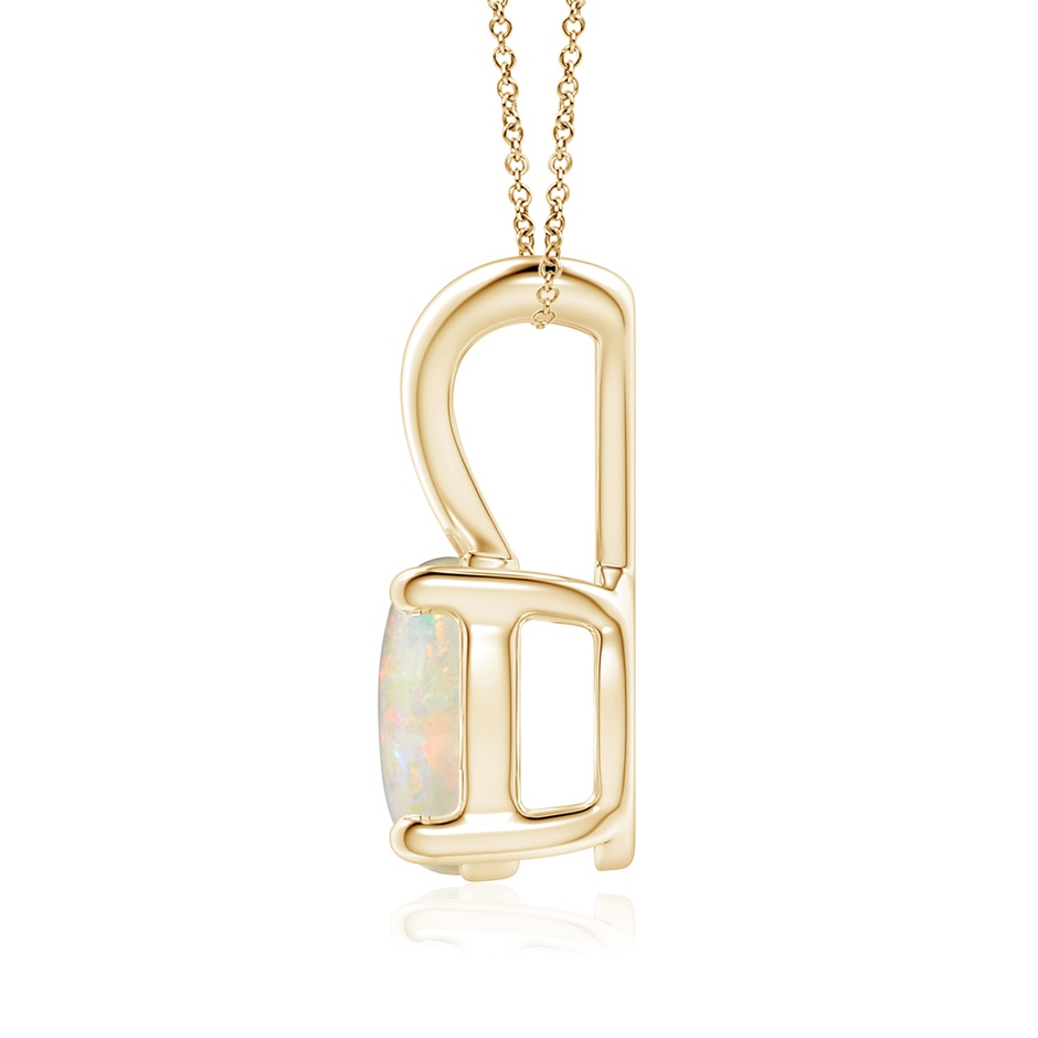 8mm AAAA V-Bale Round Opal Solitaire Pendant in 18K Yellow Gold side 199