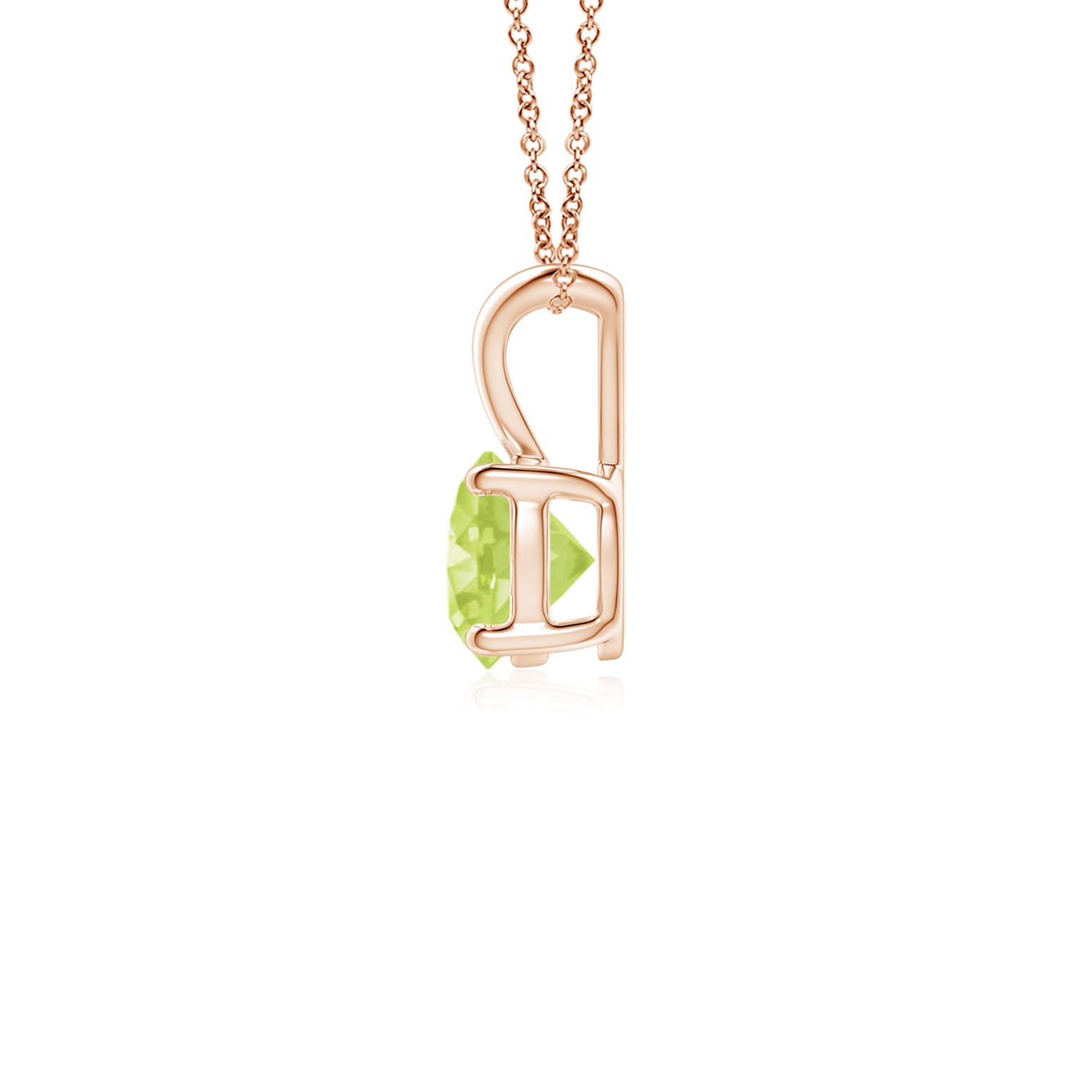 A - Peridot / 0.55 CT / 14 KT Rose Gold