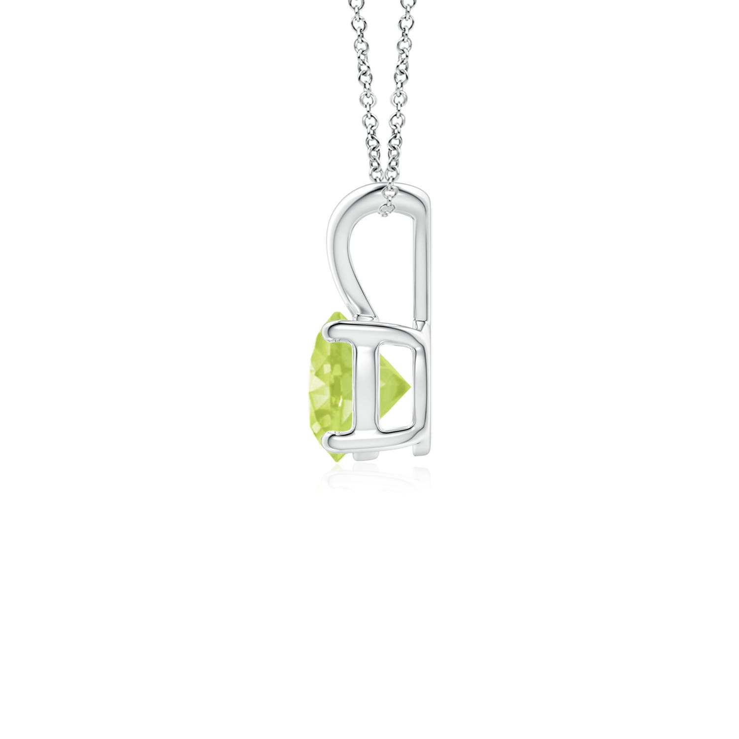 A - Peridot / 0.55 CT / 14 KT White Gold