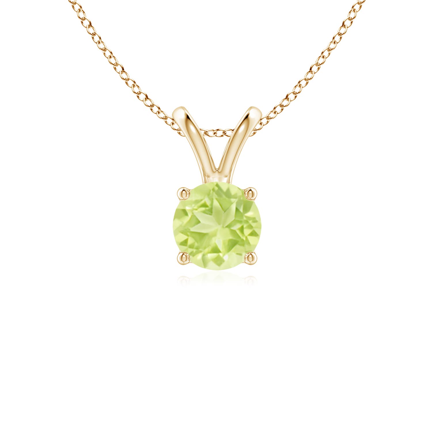 A - Peridot / 0.55 CT / 14 KT Yellow Gold