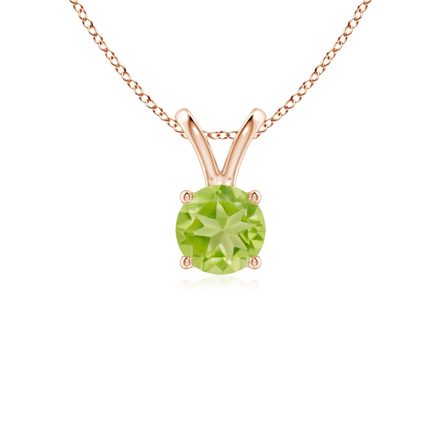 AA - Peridot / 0.55 CT / 14 KT Rose Gold