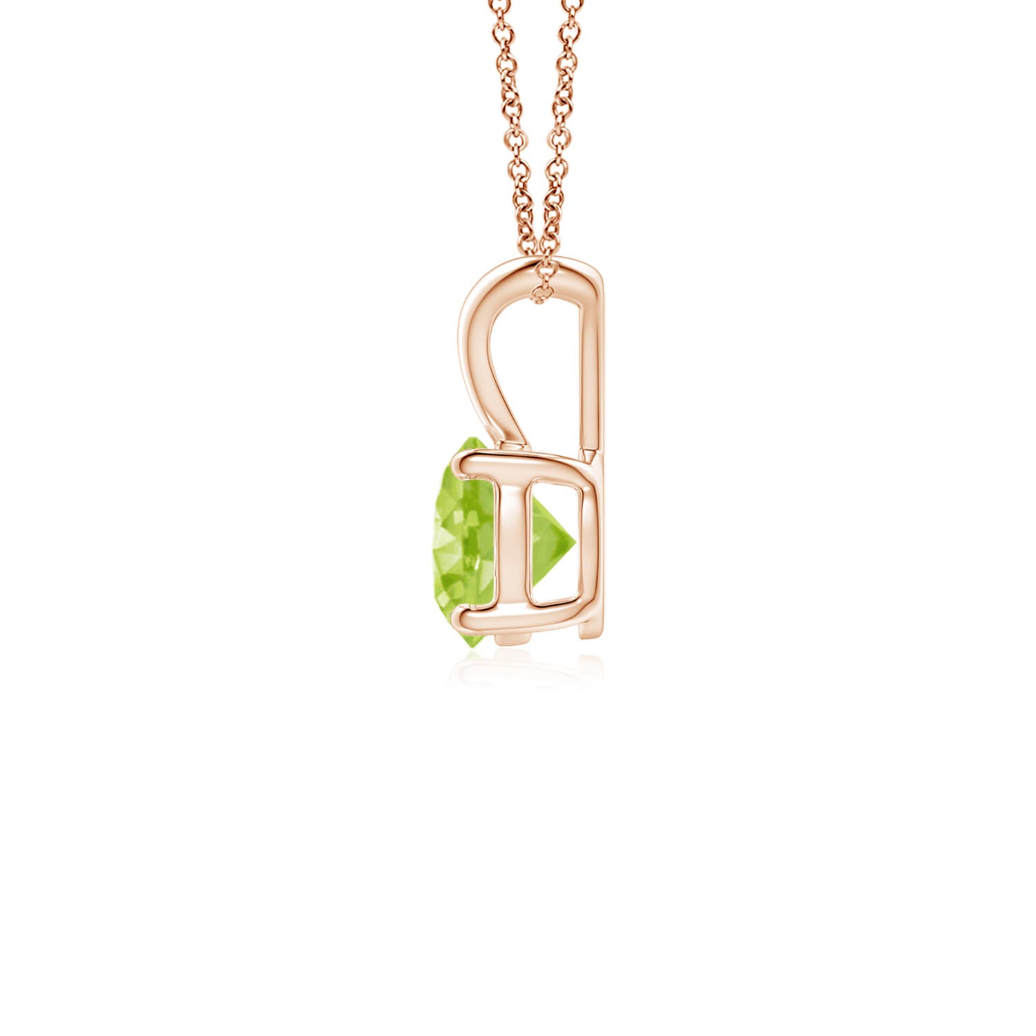 AA - Peridot / 0.55 CT / 14 KT Rose Gold