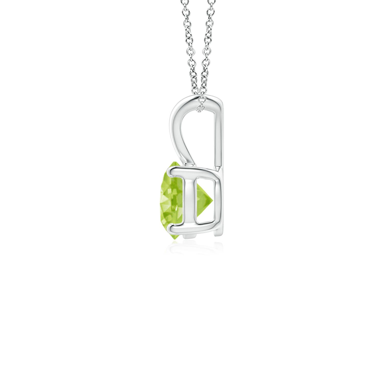 AA - Peridot / 0.55 CT / 14 KT White Gold