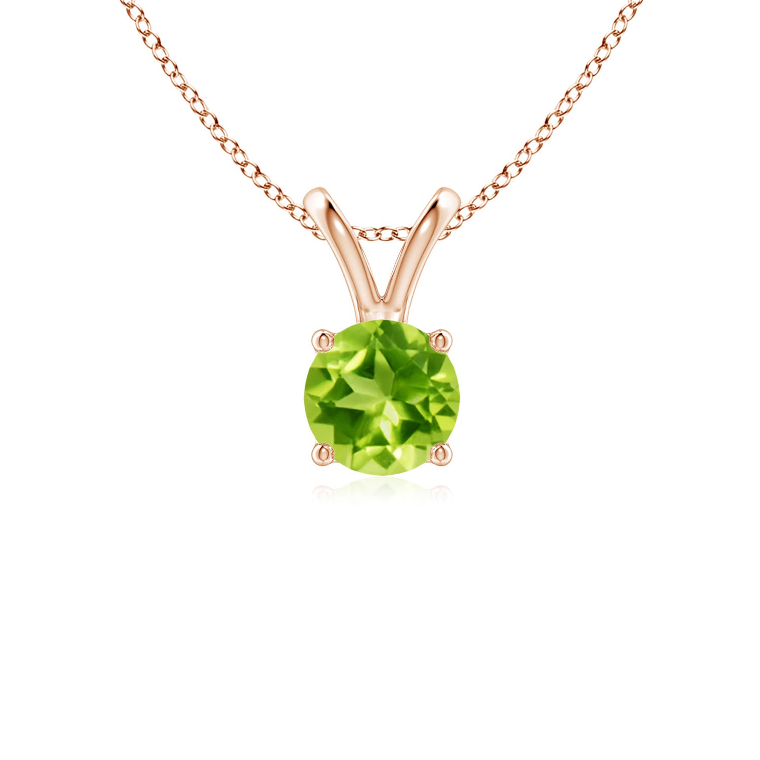 AAA - Peridot / 0.55 CT / 14 KT Rose Gold